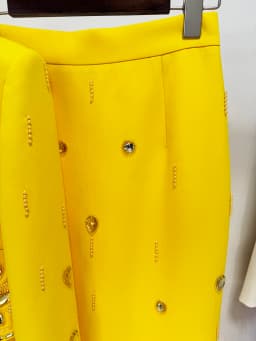 HIGH STREET Newest 2026 Designer Runway Suit Set Women's Stand Collar Zip Back Cropped Tops Long Skirt Set 2pcs