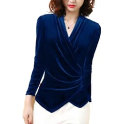 Women Blouse 2026 Autumn Gold Velvet Shirt Female Design, French Elegant Long-sleeved Retro Gold Velvet Jacket Female Blouses
