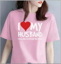 I Love My Husband Boyfriend WOMENS T-SHIRT Tee Birthday Girlfriend Wife Partner Funny Kawaii Clothes Oversized T Shirt Tops Tee