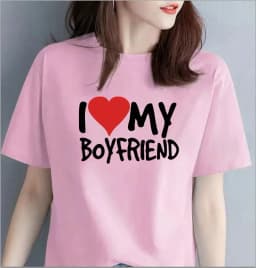I Love My Husband Boyfriend WOMENS T-SHIRT Tee Birthday Girlfriend Wife Partner Funny Kawaii Clothes Oversized T Shirt Tops Tee