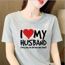 I Love My Husband Boyfriend WOMENS T-SHIRT Tee Birthday Girlfriend Wife Partner Funny Kawaii Clothes Oversized T Shirt Tops Tee