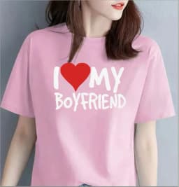 I Love My Husband Boyfriend WOMENS T-SHIRT Tee Birthday Girlfriend Wife Partner Funny Kawaii Clothes Oversized T Shirt Tops Tee