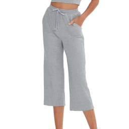 Knitted 94% Cotton Women's Pants Casual Loose Elastic High Waist Wide Leg Trousers With Pockets Sweatpants Pantalones De Mujer