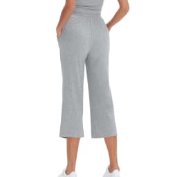 Knitted 94% Cotton Women's Pants Casual Loose Elastic High Waist Wide Leg Trousers With Pockets Sweatpants Pantalones De Mujer