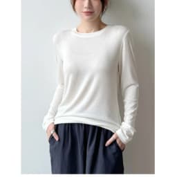 Women's Acetate Soft Long Sleeve T-shirt Spring Autumn Round Neck Thin Basic High Elasticity Tops