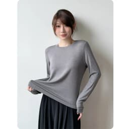 Women's Acetate Soft Long Sleeve T-shirt Spring Autumn Round Neck Thin Basic High Elasticity Tops