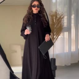 Long Abayas for Women Commuter Street Kaftan Plus Size Casual Abayas Solid Color Muslim Dress Women Musulmane Vestidos Largos