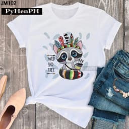 Simple Fashion Owl Youth Summer T-shirt Men's and Women's Short Sleeve Fashion Short Sleeve T-shirt Oversized T Shirt Tops Tee