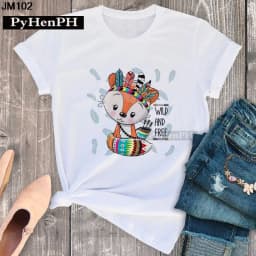 Simple Fashion Owl Youth Summer T-shirt Men's and Women's Short Sleeve Fashion Short Sleeve T-shirt Oversized T Shirt Tops Tee