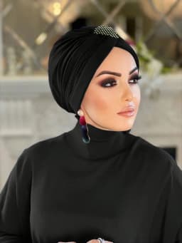 Women Hijab Caps Elastic Fabric Diamonds Muslim Instant Turban Bonnet Ready To Wear Hijabs Hot fix Decoration