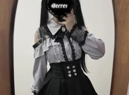 Gothic Women's Clothing Shirt Long Sleeve Lolita Blouse Japanese Bow Tie Sweet Cute Tops Design Streetwear Y2k Retro Blouse New