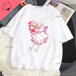 Touhou T-shirts Japanese Two-dimensional Women Harajuku T Shirt  Cat Ears Girl Anime Funny Casual Clothing Print Otaku Tops