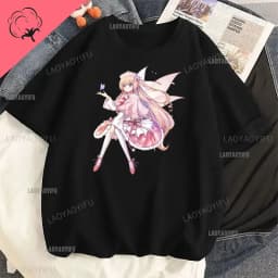 Touhou T-shirts Japanese Two-dimensional Women Harajuku T Shirt  Cat Ears Girl Anime Funny Casual Clothing Print Otaku Tops