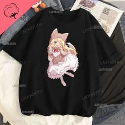 Touhou T-shirts Japanese Two-dimensional Women Harajuku T Shirt  Cat Ears Girl Anime Funny Casual Clothing Print Otaku Tops