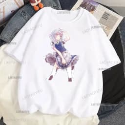 Touhou T-shirts Japanese Two-dimensional Women Harajuku T Shirt  Cat Ears Girl Anime Funny Casual Clothing Print Otaku Tops
