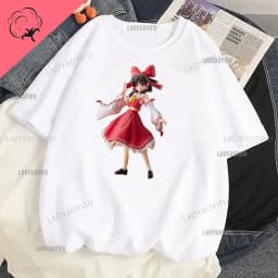 Touhou T-shirts Japanese Two-dimensional Women Harajuku T Shirt  Cat Ears Girl Anime Funny Casual Clothing Print Otaku Tops