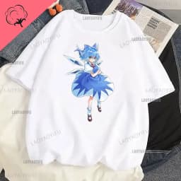 Touhou T-shirts Japanese Two-dimensional Women Harajuku T Shirt  Cat Ears Girl Anime Funny Casual Clothing Print Otaku Tops