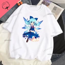 Touhou T-shirts Japanese Two-dimensional Women Harajuku T Shirt  Cat Ears Girl Anime Funny Casual Clothing Print Otaku Tops