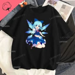 Touhou T-shirts Japanese Two-dimensional Women Harajuku T Shirt  Cat Ears Girl Anime Funny Casual Clothing Print Otaku Tops