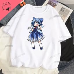 Touhou T-shirts Japanese Two-dimensional Women Harajuku T Shirt  Cat Ears Girl Anime Funny Casual Clothing Print Otaku Tops