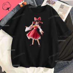Touhou T-shirts Japanese Two-dimensional Women Harajuku T Shirt  Cat Ears Girl Anime Funny Casual Clothing Print Otaku Tops