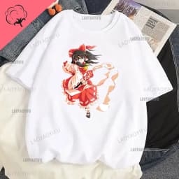 Touhou T-shirts Japanese Two-dimensional Women Harajuku T Shirt  Cat Ears Girl Anime Funny Casual Clothing Print Otaku Tops
