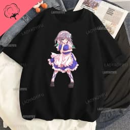 Touhou T-shirts Japanese Two-dimensional Women Harajuku T Shirt  Cat Ears Girl Anime Funny Casual Clothing Print Otaku Tops