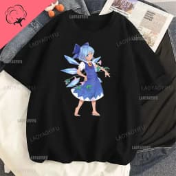 Touhou T-shirts Japanese Two-dimensional Women Harajuku T Shirt  Cat Ears Girl Anime Funny Casual Clothing Print Otaku Tops