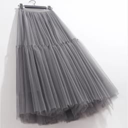 Summer High Waist Long Tulle Skirts for Women Solid Color A-Line Tutu Mesh Clothing Spring Autumn Female Pleated Skirts