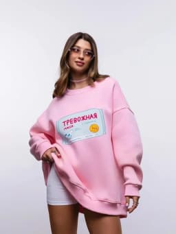 Wolfeel Printing Warm Sweatshirt Loose Round Neck Oversized Chic Women's HoodiesTrendy Casual Autumn Winter Office Lady Pullover
