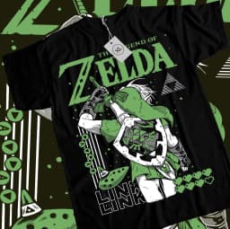 The Legend of T-shirt Link To The Past Funny Anime Black Shirt All Size