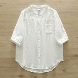 New Spring Cotton Yarn Shirt Women Stand Collar Short Sleeve Solid Top Girl Fashion Pocket Retro Blouses 2024 Summer T44995QM