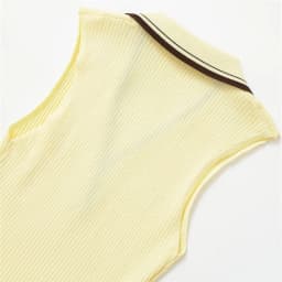 KEYANKETIAN Summer New Women's Striped Polo collar Sleeveless Knitted Top Preppy Style Slim Thin Knit Vest Threaded Pullover