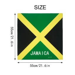 Square Running Headband Scarf Jamaica Flag Bandana 100% Cotton Biker Cycling Head Wrap Cowboy Kerchief Men Women Neck Accessary