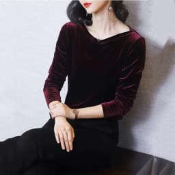 2026 Autunm women fashion elegant velour blouse,Winter velvet shirts black wine Blusas Tops blusas mujer de moda blouse