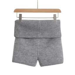 Women's Fold Over Waist Knitted Shorts, Knit Shorts