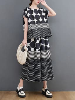 Oversized Vintage Print Loose 2 Two Piece Set Summer Short Sleeve Casual T Shirt Women T-shirt Fashion Clothing Skirt Suit 2026