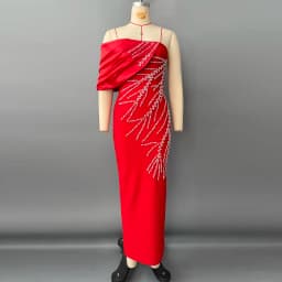 Women Sexy Off Shoulder Bandage Dress Beading Patchwork Clothes Club Party Celebrity Elegant Dresses