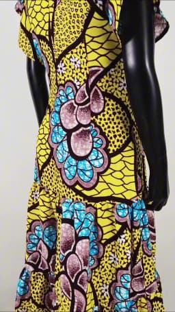 African Dresses for Women Short Sleeve High Waist Dashiki Outfits Ankara Print Attire Maxi Dress Party Wedding Evening A2225021