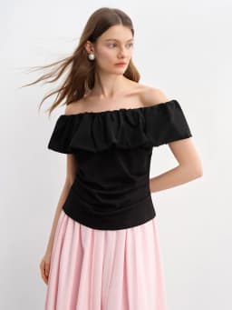 DUSHU Plus Size Women Clothing Simple 3D Pleated Skirt for Plus-sized Women Umbrella Hem Slimming Long Dress 25DS82957+25DS88006