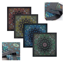 Cotton Cartoon Geometric Scarf Digital Print Bandana for HipHop Dance Cycling Casual Streetwear Multi-Functional Unisex Headwear