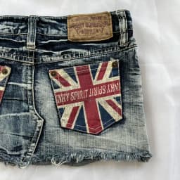 2000s Y2k Grunge Sexy Washed Denim Shorts Britain Harajuku Women Rider Motorcycle Hot melt Printing Shorts Low Waist Mini Skirts