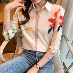 Fashion ladies shirts New elegant Women Blouses Long Sleeve Button-Down Tops blusa mujer