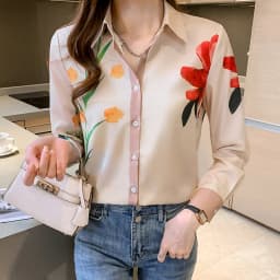 Fashion ladies shirts New elegant Women Blouses Long Sleeve Button-Down Tops blusa mujer