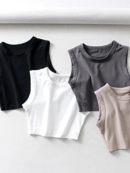 2024 Summer vintage white crop tops women biker black punk sexy tank top korean streetwear cropped sleeveless top feminino