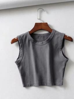 2024 Summer vintage white crop tops women biker black punk sexy tank top korean streetwear cropped sleeveless top feminino