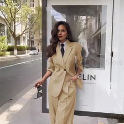 Fashion Chic Classic Black Women's Suits Notch Lapel Two Piece Jacket Pants Female Clothing Formal Office Lady Blazers Sets