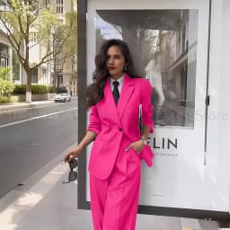 Fashion Chic Classic Black Women's Suits Notch Lapel Two Piece Jacket Pants Female Clothing Formal Office Lady Blazers Sets