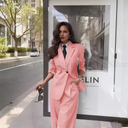 Fashion Chic Classic Black Women's Suits Notch Lapel Two Piece Jacket Pants Female Clothing Formal Office Lady Blazers Sets