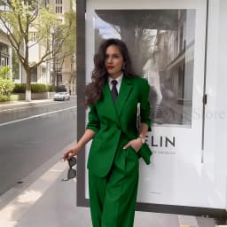 Fashion Chic Classic Black Women's Suits Notch Lapel Two Piece Jacket Pants Female Clothing Formal Office Lady Blazers Sets